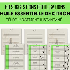 Fiche téléchargeable - Huile essentielle de citron : 60 utilisations