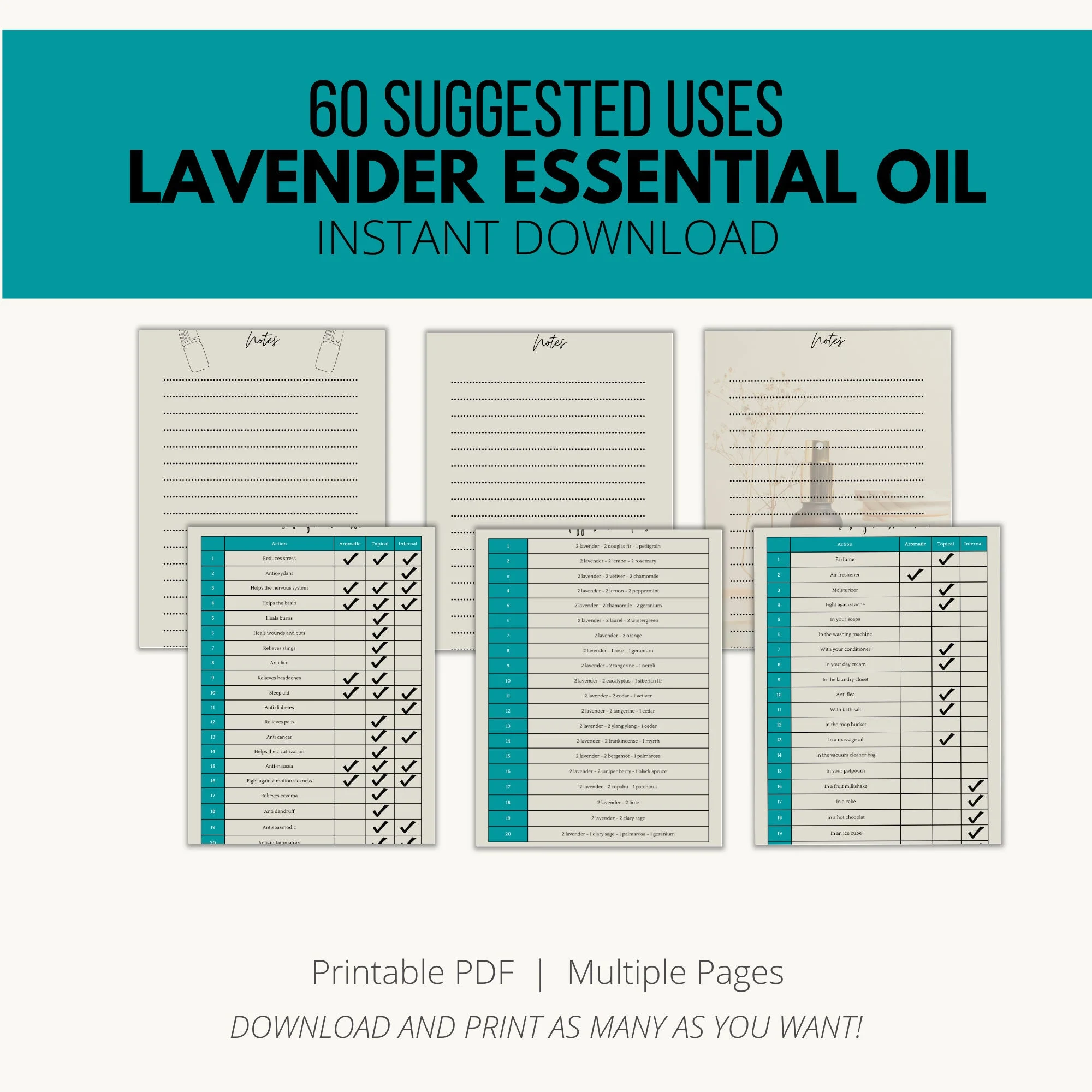 Downloadable file – 60 uses for lavender essential oil