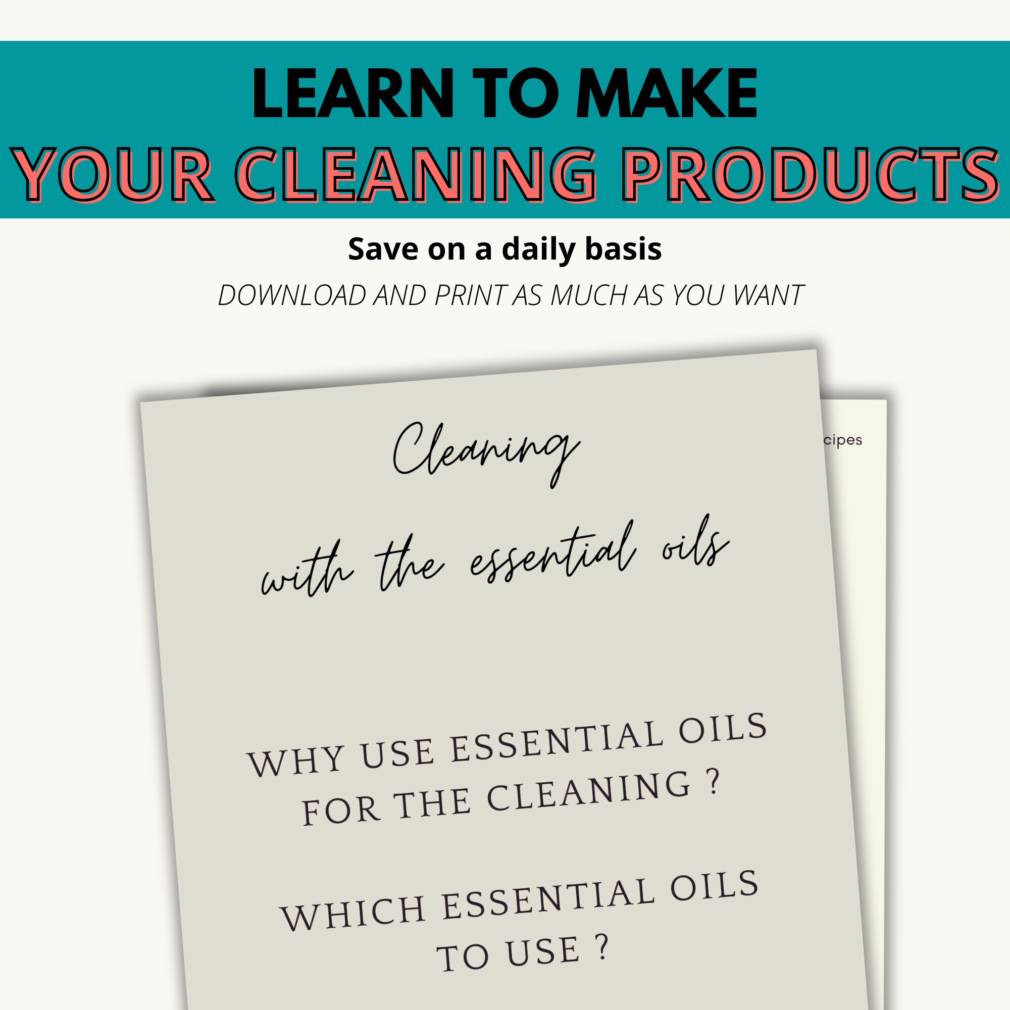 E-book Cleaning with essential oils : learn how to make your own DIYs cleaning products – Image 5