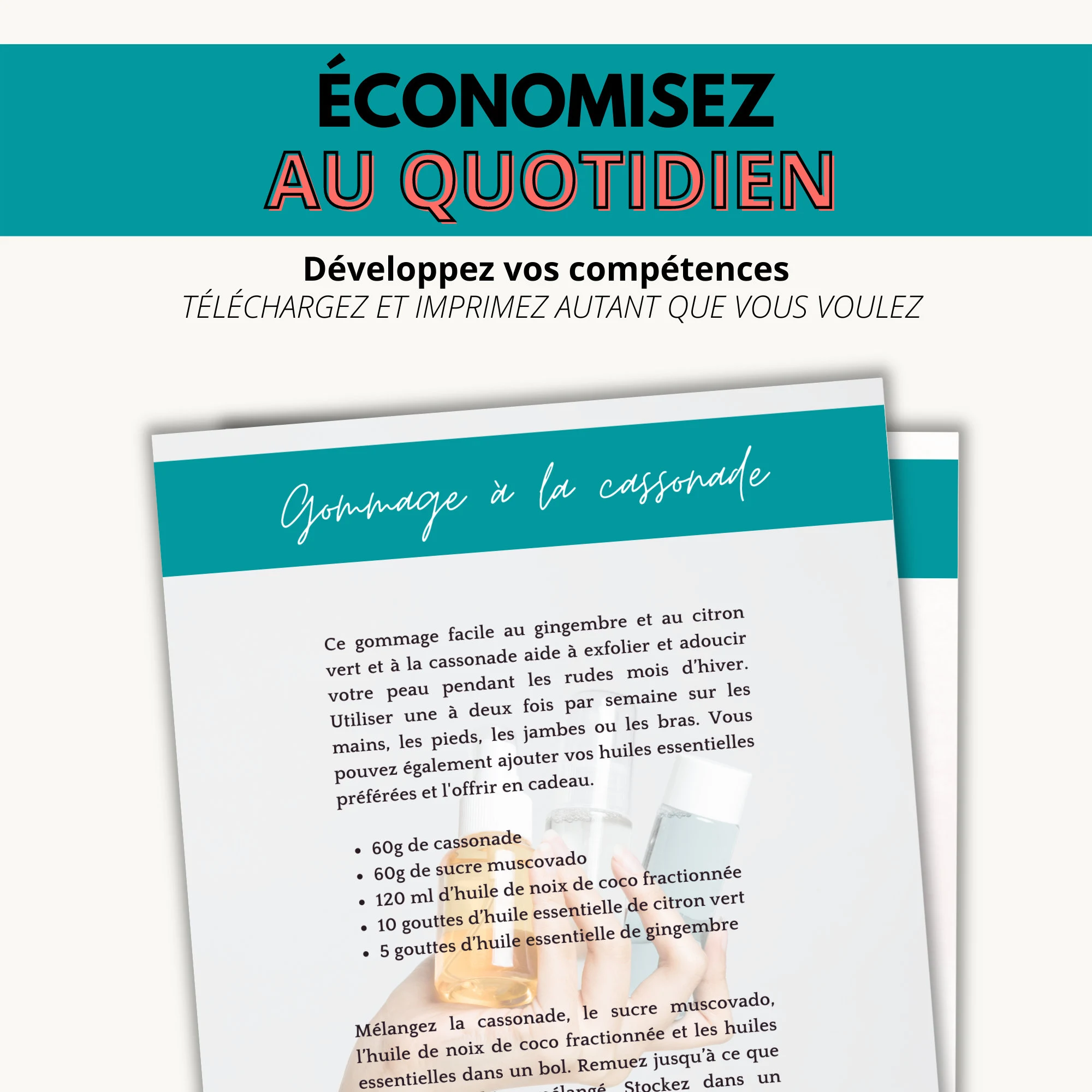 Fiche téléchargeable - 5 DIYs de produits pour le visage : faites vos produits cosmétiques vous-même – Image 5