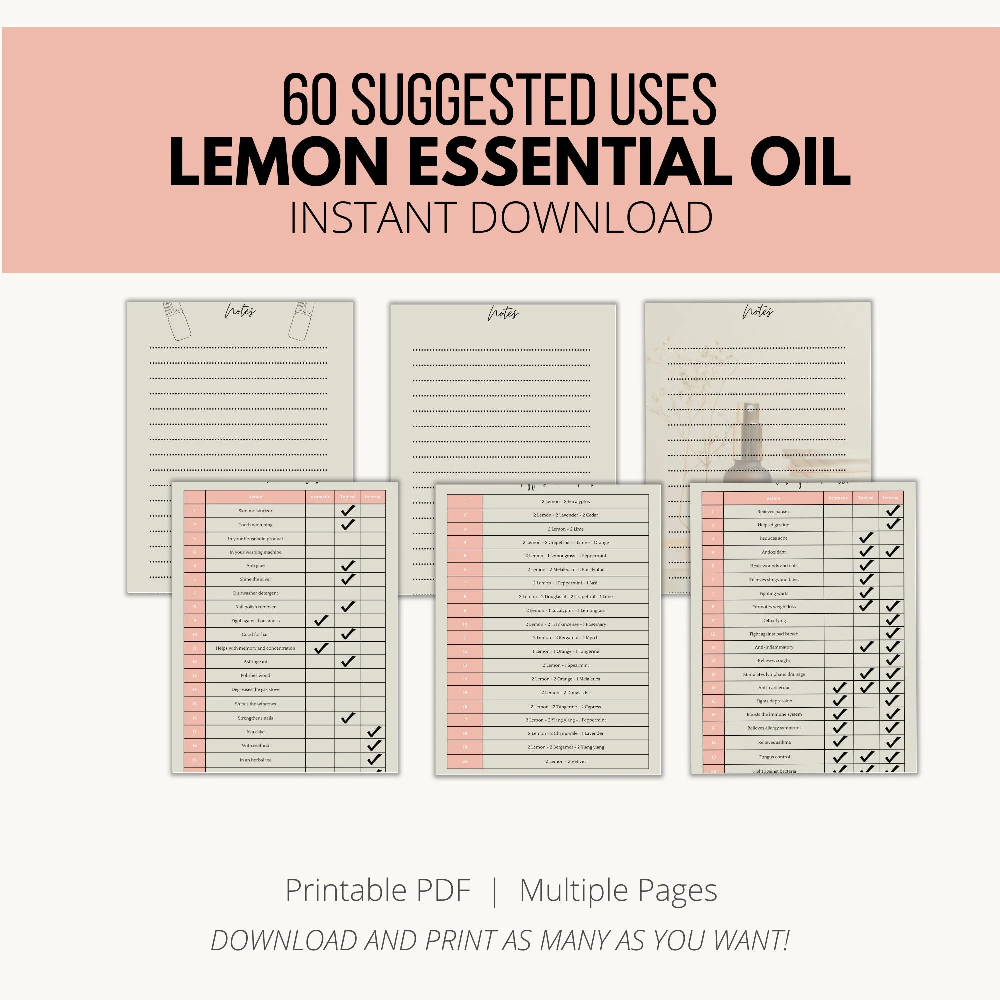 Downloadable file – 60 uses for lemon essential oil
