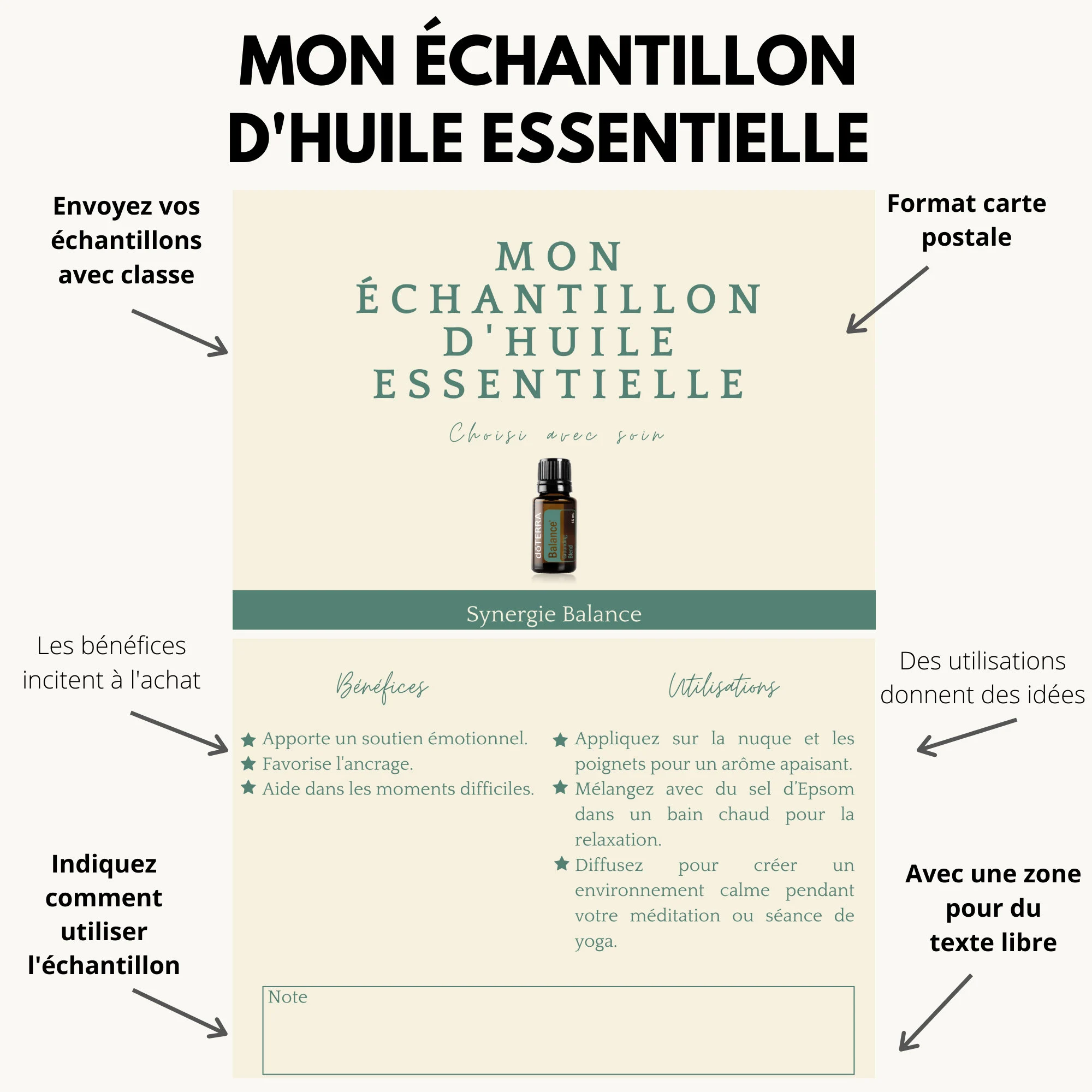 Fiche téléchargeable - carte d'échantillon huile essentielle Balance – Image 2
