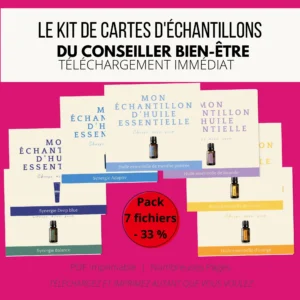 Fiche téléchargeable - kit de cartes d'échantillons huiles essentielles