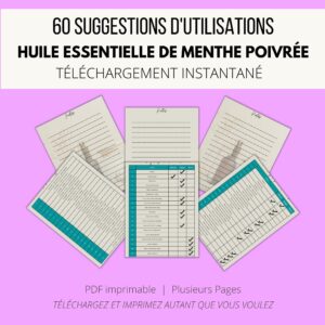 Fiche téléchargeable - 60 utilisations pour l'huile essentielle de menthe poivrée